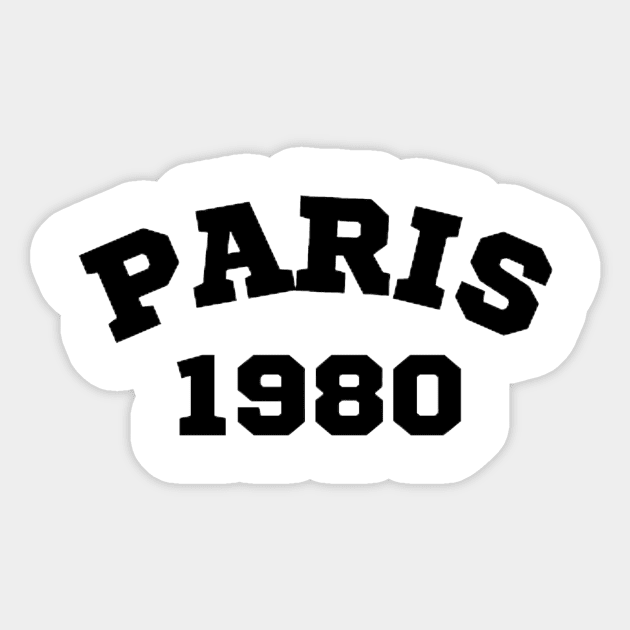 paris 1980 Sticker by Medotshirt